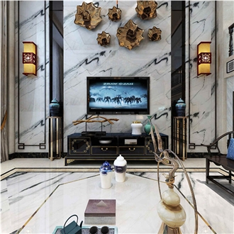 Chinese Panda White Floor Marble Slabs