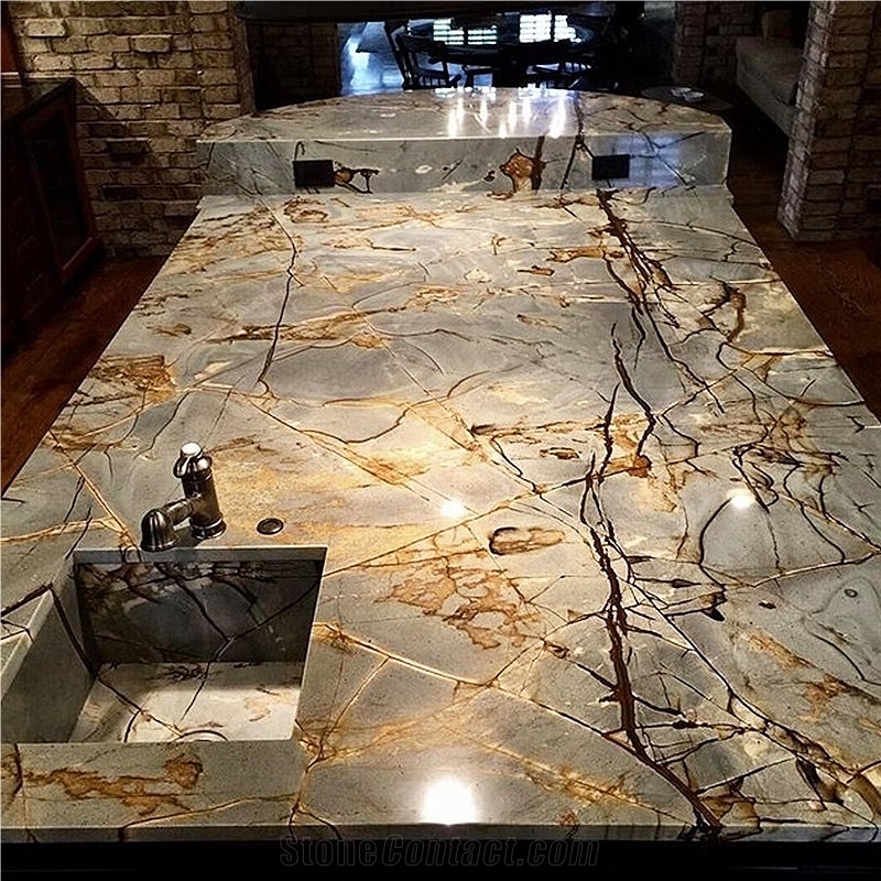Luxury Natural Blue Roma Quartzite Slabs & Tiles