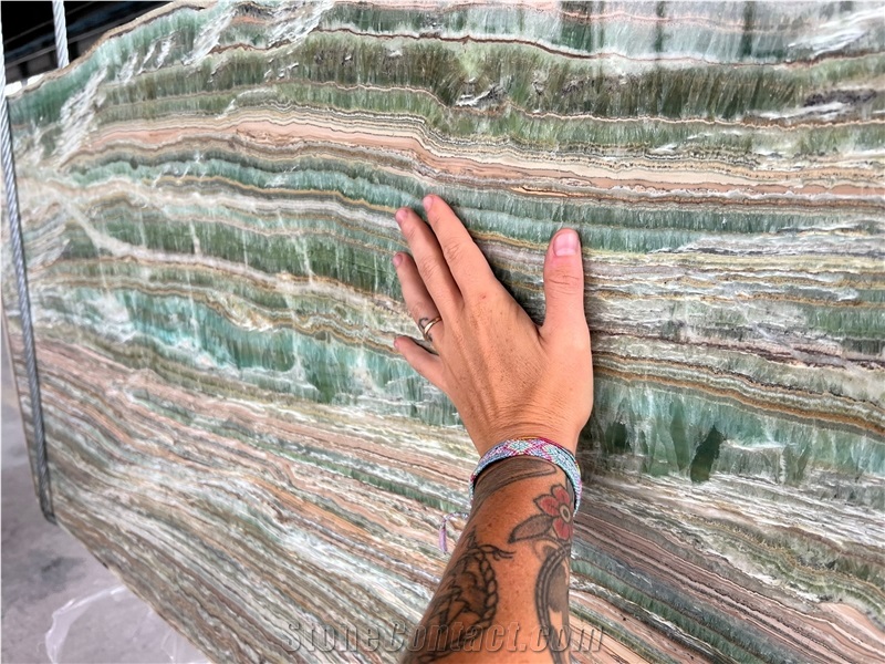 Onice Onyx Smeraldo Slabs Emerald Green