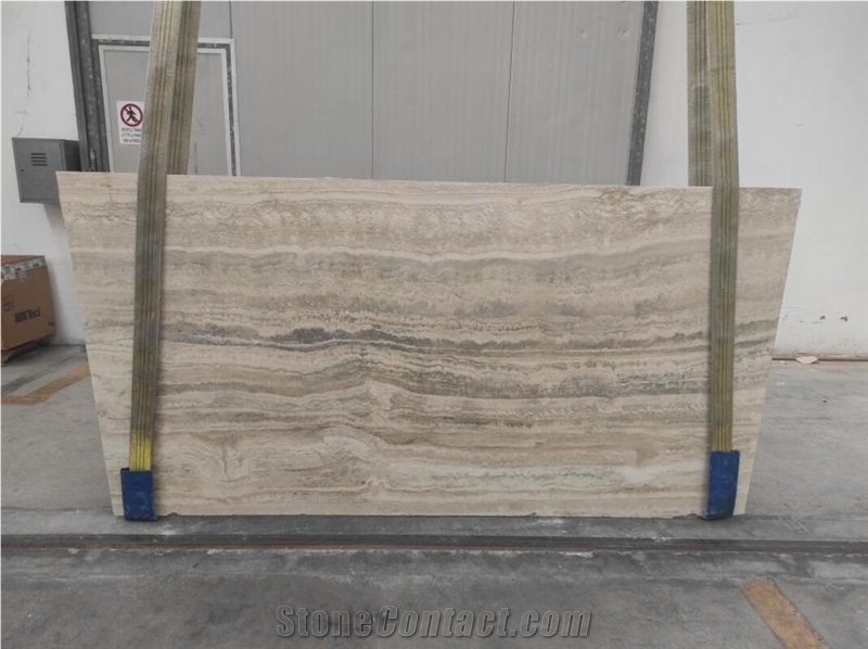 Silver Travertine Slabs