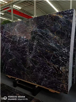 Ashburton Pink Marble Slabs Black Stone With White Gold Vein