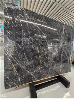 Ashburton Pink Marble Slabs Black Stone With White Gold Vein