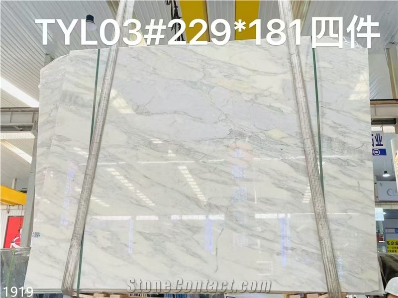 Bianco Bello Marble Slabs Marmo White Stone Green Vein