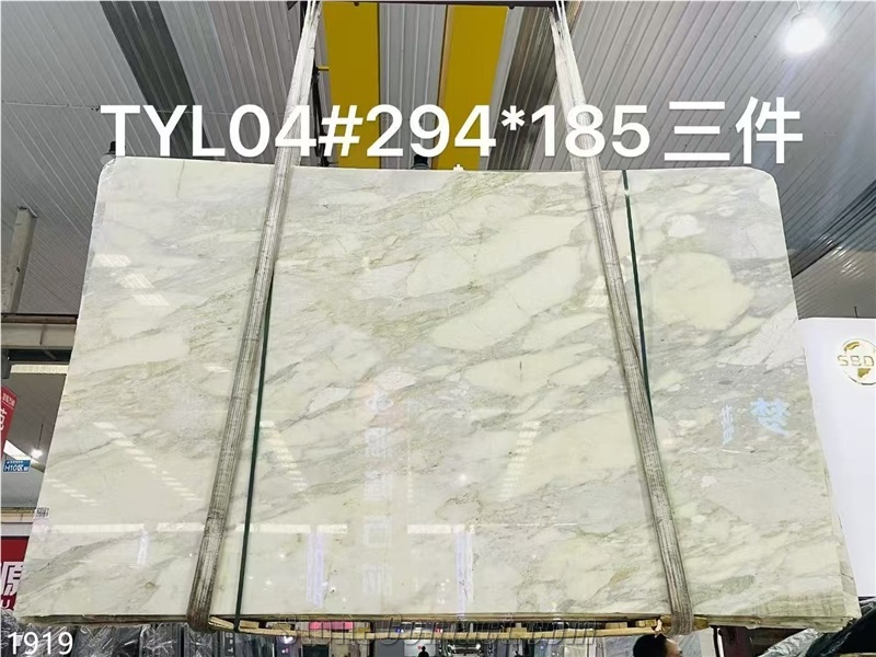 Bianco Bello Marble Slabs Marmo White Stone Green Vein