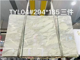 Bianco Bello Marble Slabs Marmo White Stone Green Vein