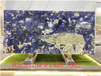 Blue Sodalite Stone Slabs Royal Azul Luxury Stone Tile Blue Sodalite Stone Slabs Royal Azul Luxury Stone Tile
