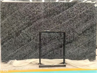 Versace Black Granite Slabs Leath Finish Stone Tile For Wall