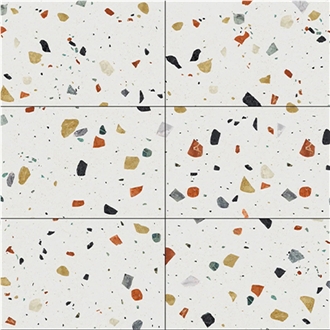 Colorful Terrazzo Floor Tiles For Dining Room Dressing
