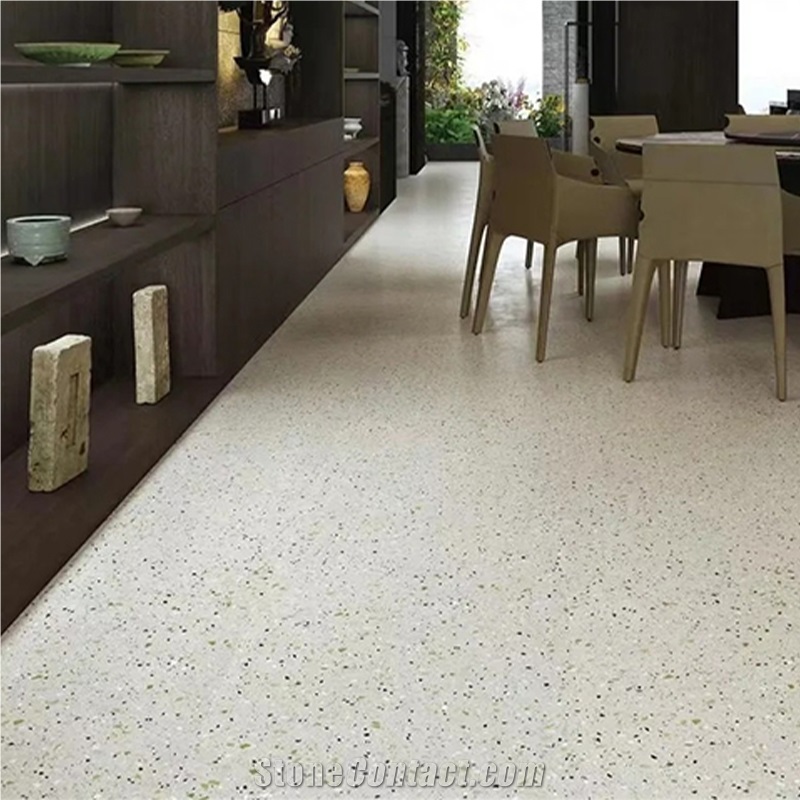 Colorful Terrazzo Floor Tiles For Dining Room Dressing