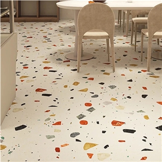 Colorful Terrazzo Floor Tiles For Dining Room Dressing