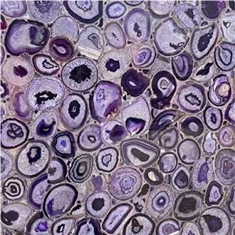 Factory Purple Agate Semiprecious Stone Slabs