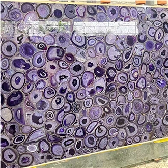 Factory Purple Agate Semiprecious Stone Slabs
