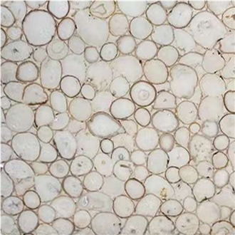 Factory White Agate Semiprecious Stone Slabs