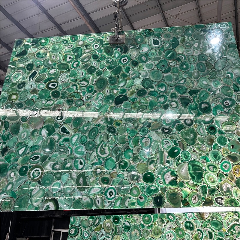 Green Agate Semiprecious Stone Wall And Floor Tiles