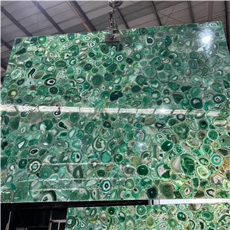 Green Agate Semiprecious Stone Wall And Floor Tiles