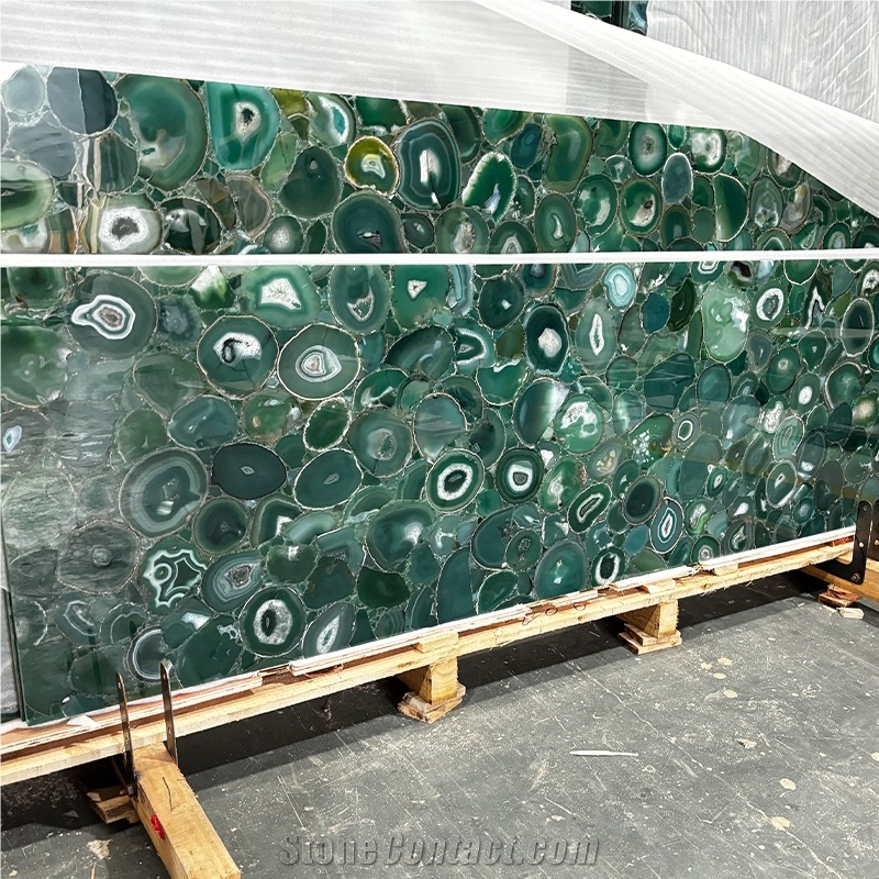 Green Agate Semiprecious Stone Wall And Floor Tiles