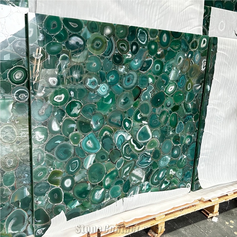 Green Agate Semiprecious Stone Wall And Floor Tiles