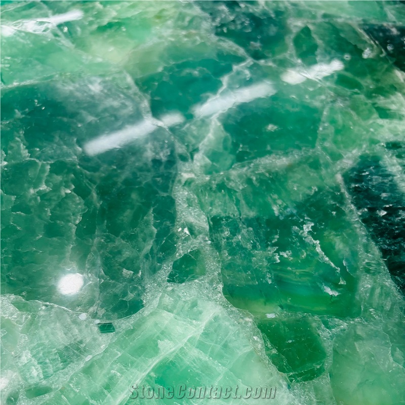 Green Crystal Agate Semiprecious Stone Tiles