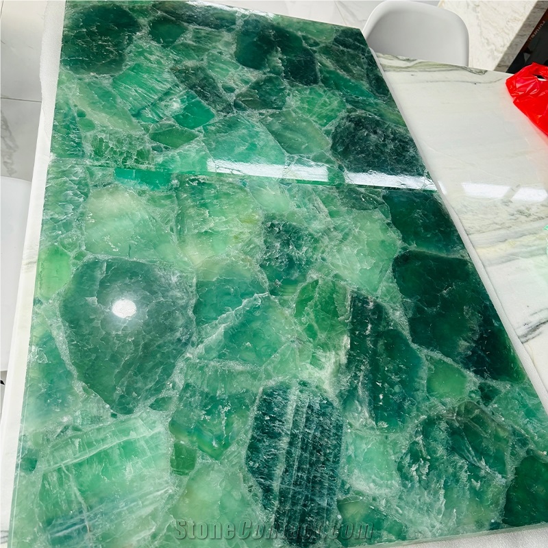 Green Crystal Agate Semiprecious Stone Tiles