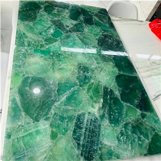 Green Crystal Agate Semiprecious Stone Tiles