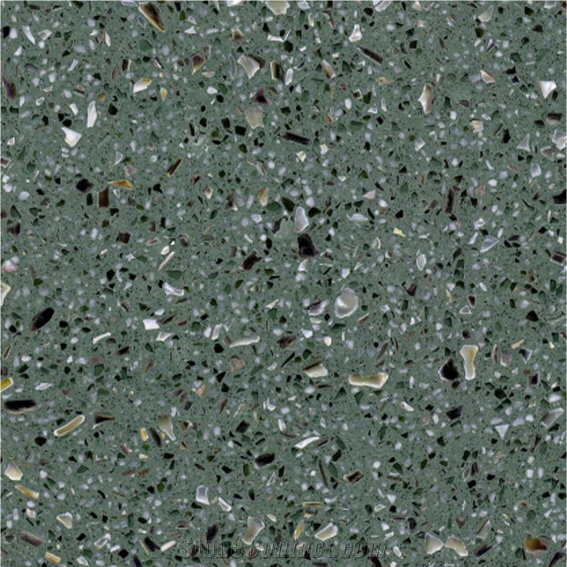 Green Terrazzo Floor Tiles For Interior Dining Room