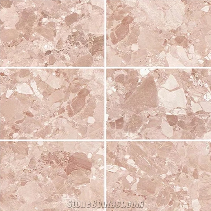 Pink Terrazzo Floor Tiles For Bathroom Wall Design