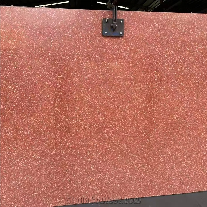 Red Terrazzo Slabs Texture Floor Tiles For Interior