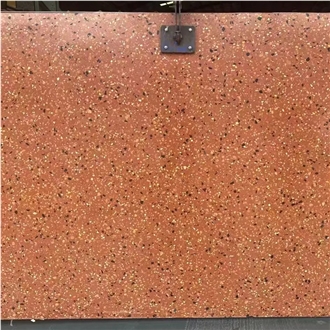 Red Terrazzo Slabs Texture Floor Tiles For Interior