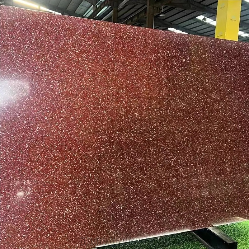 Red Terrazzo Slabs Texture Floor Tiles For Interior