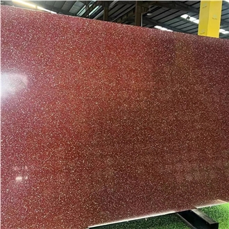 Red Terrazzo Slabs Texture Floor Tiles For Interior