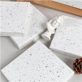 White Terrazzo Floor Tiles For Bathroom Floor Design