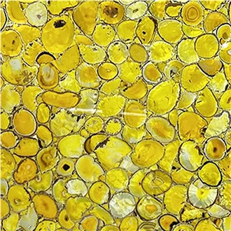 Yellow Agate Semiprecious Stone Slabs