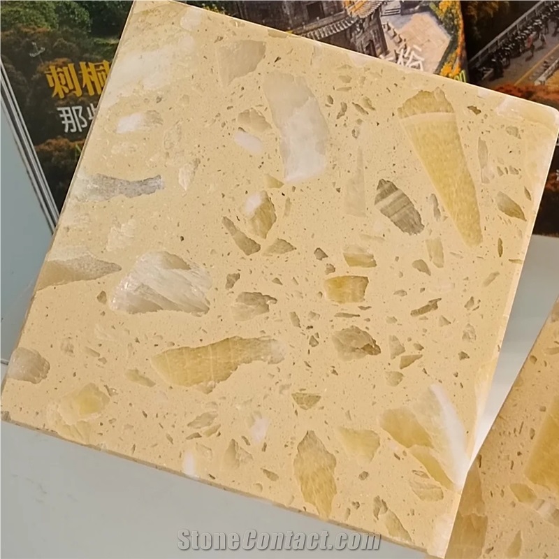 Yellow Terrazzo Floor Tiles For Home Living Room Design Slab