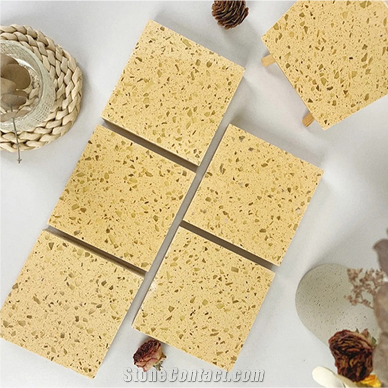 Yellow Terrazzo Floor Tiles For Home Living Room Design Slab