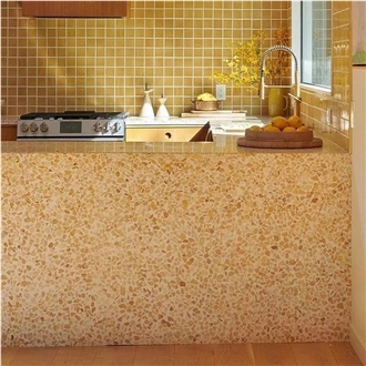 Yellow Terrazzo Floor Tiles For Home Living Room Design Slab