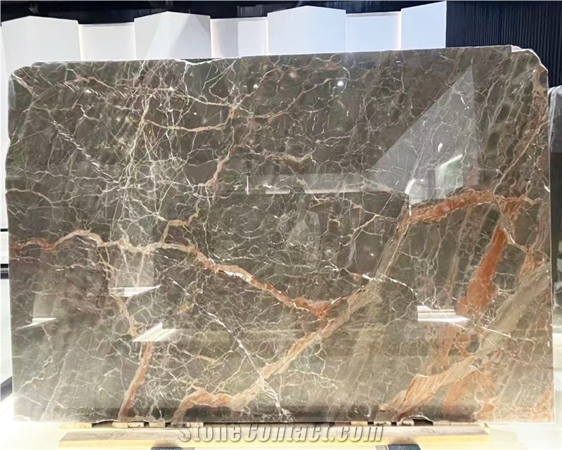 Ombra Di Caravaggio Marble Slabs Bathroom Floor