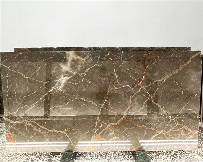 Ombra Di Caravaggio Marble Slabs Bathroom Floor