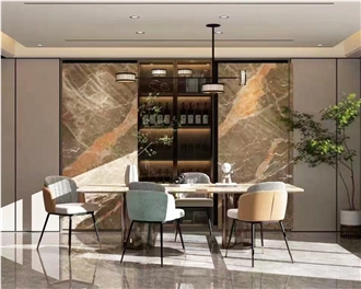 Ombra Di Caravaggio Marble Slabs Bathroom Floor