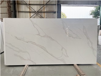 Calacatta White Marble Look Quartz Slabs Calacatta White Marble Look Quartz Slabs