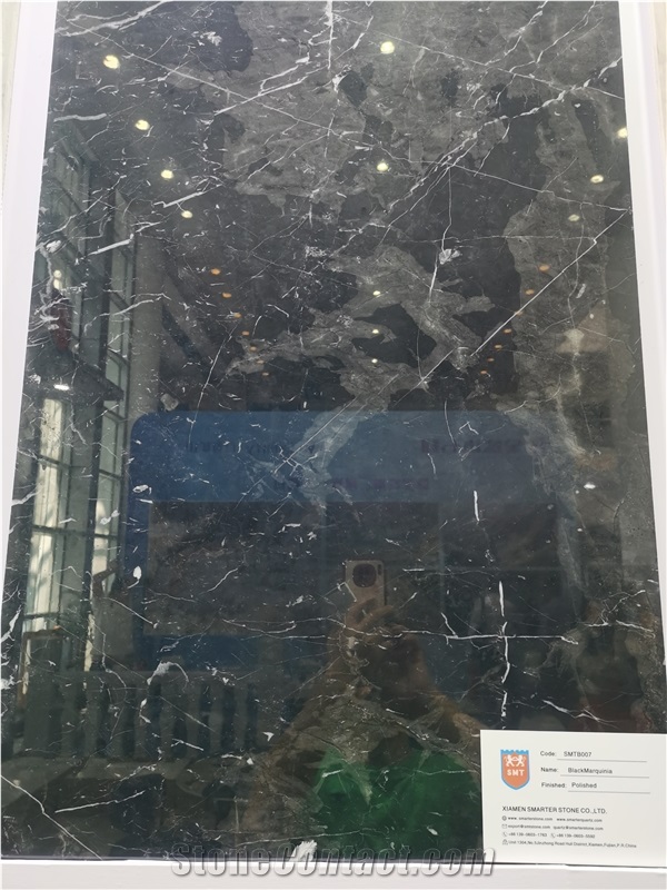 China Black Marquina Marble Slabs And Tiles