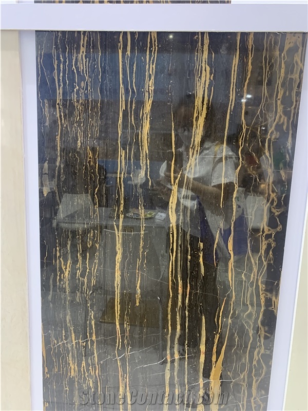 Golden Portoro Marble Slabs And Tiles