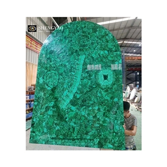 2025 Luxury Green Malachite Stone Pattern Semiprecious Slabs