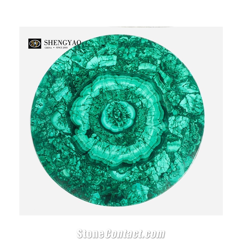 2025 Luxury Green Malachite Stone Pattern Semiprecious Slabs