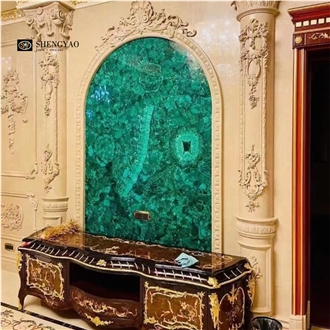 2025 Luxury Green Malachite Stone Pattern Semiprecious Slabs