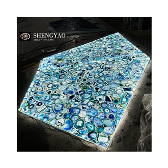 Agate Semiprecious Slabs Translucent Stone Flooring Tile