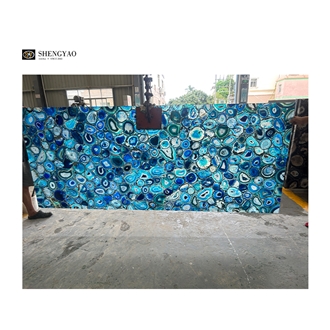 Agate Semiprecious Slabs Translucent Stone Flooring Tile