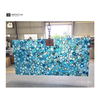 Agate Semiprecious Slabs Translucent Stone Flooring Tile