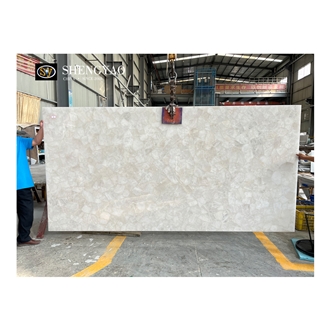Backlit White Quartz Crystal Translucent Stone Bathroom Sink