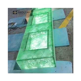 Green Fluorite Quartz Semiprecious Stone Bathroom Sink Commercial Bathroom Unit