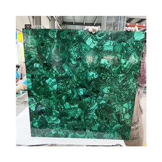 Green Natural Gemstone Malachite Semiprecious Stone Tiles